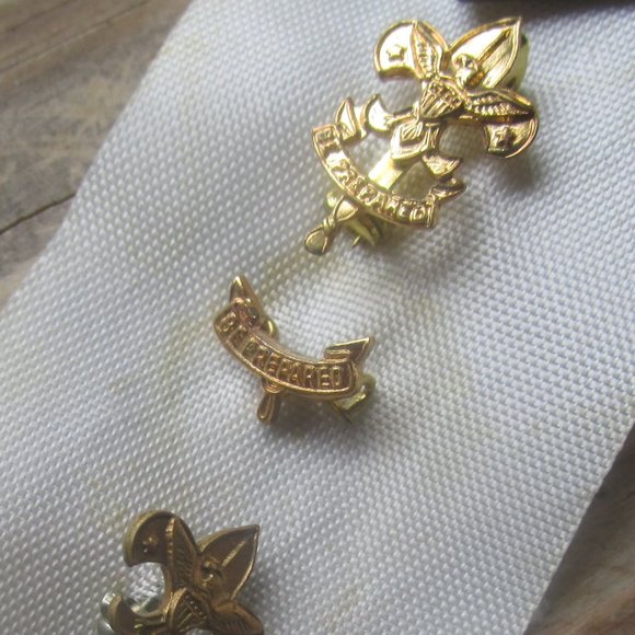 Vintage Boy Scouts Of America Be Prepared Pin Pat 1911- BSA Set of 4 - Picture 4 of 4